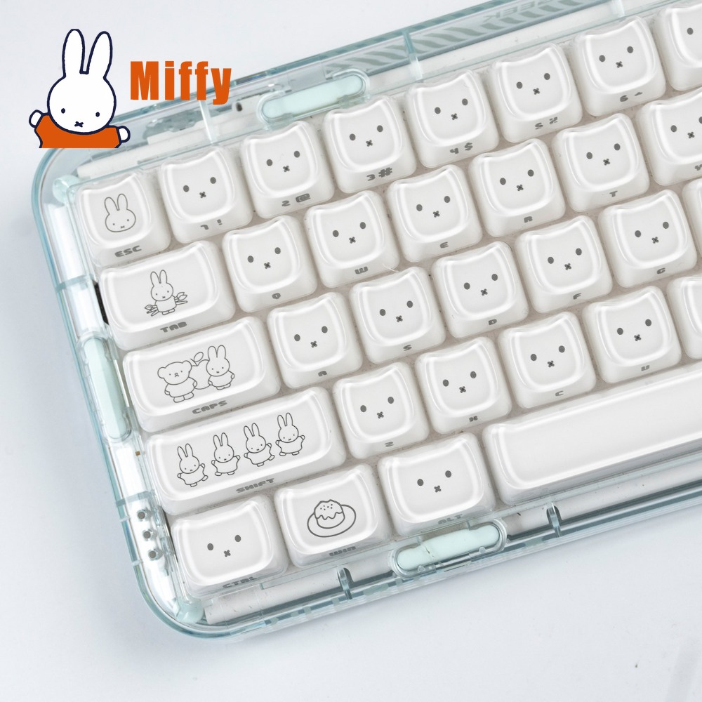Pc Gaming Kawaii - Kawaii Miffy Tastenkappen Niedliche Hasen-Tastenkappen für