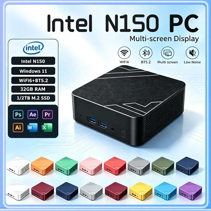 Pc Gaming Editing - Intel N150 Mini-PC Windows 11 16GB+2TB