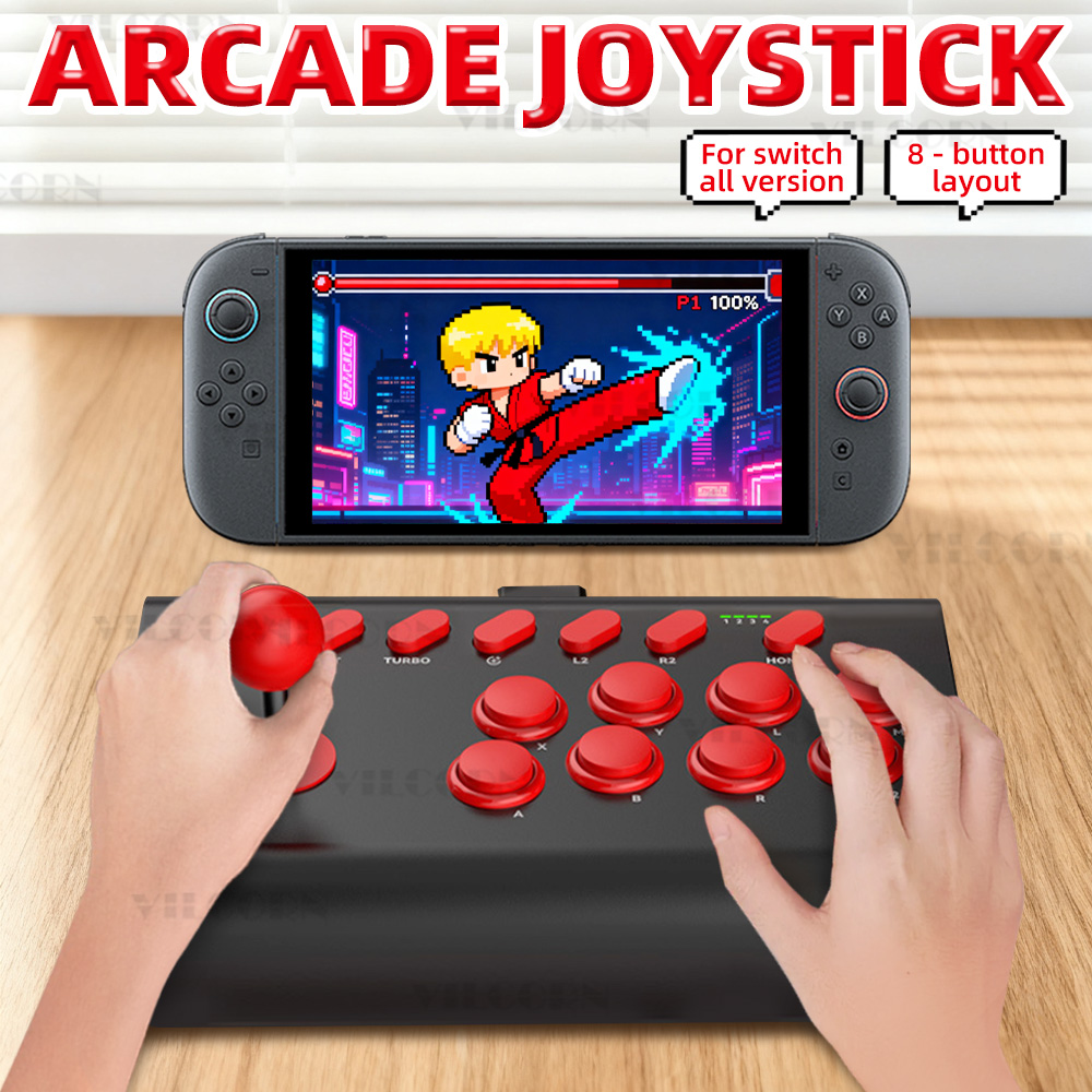 Joystick Pc Gaming - Arcade-Stick mit 8 Tasten für Nintend
