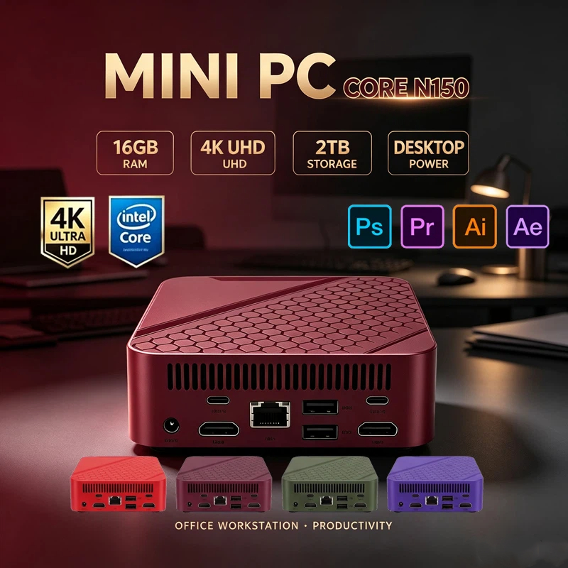 Pc Gaming Editing - Farbenfroher Tragbarer Mini-PC Intel Celeron N150