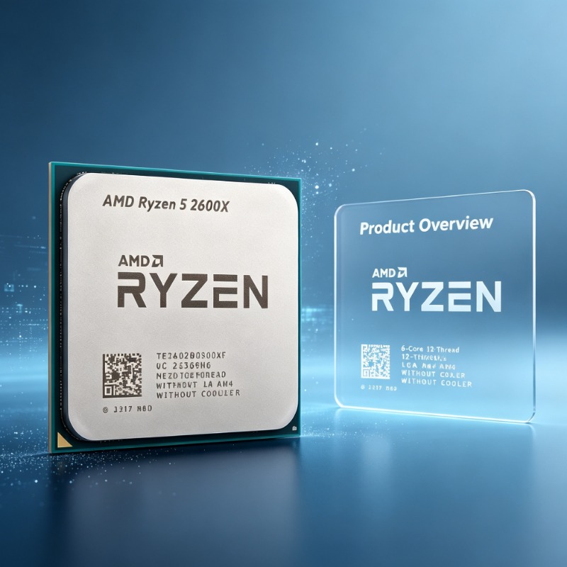 Pc Gaming Cpu - AM4-Sockel CPU-Prozessor R5 2600X 3,6GHz 6-Kern