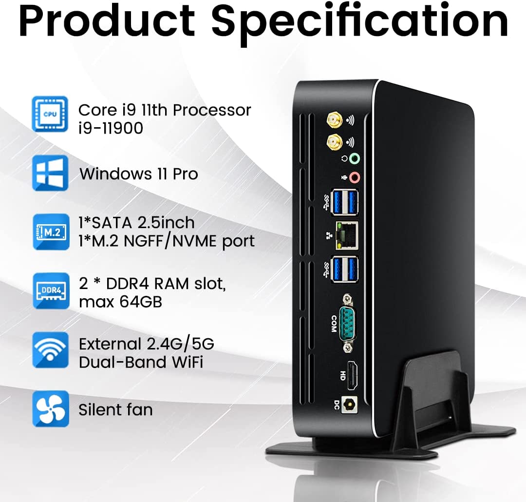 Pc Gaming Cpu - Partaker 11. Generation Intel Mini-PC Windows