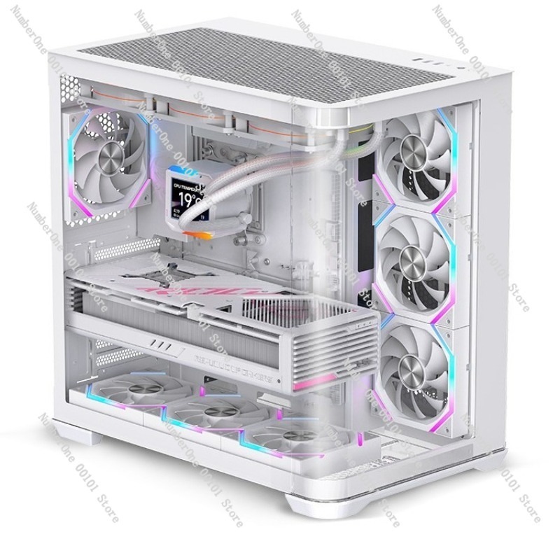 Pc Gaming Cafe - Gebogenes Gehärtetes Glas Gaming ATX PC-Gehäuse