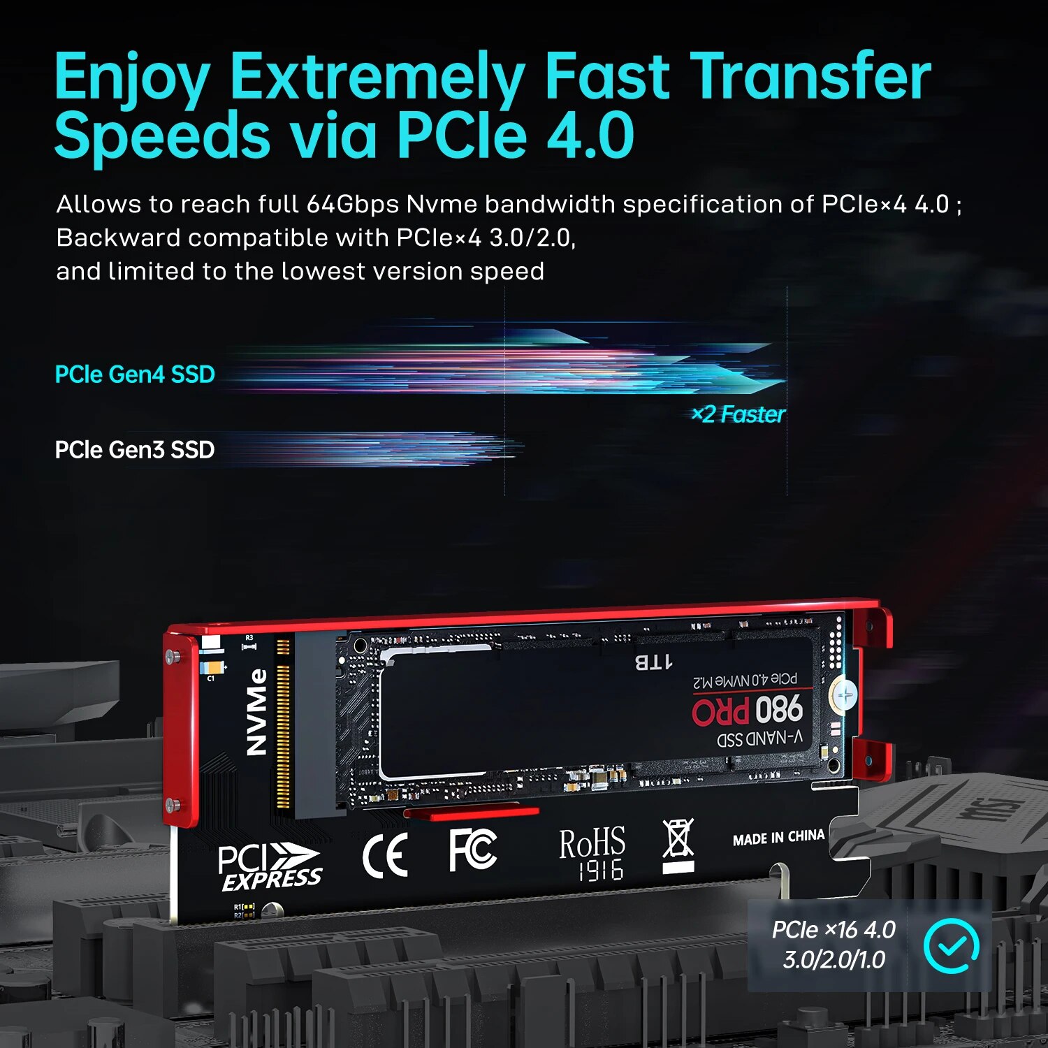 JEYI M.2 NVMe auf PCIe 4.0 X16 – Samsung Ssd 990 Pro Bewertung und Preis