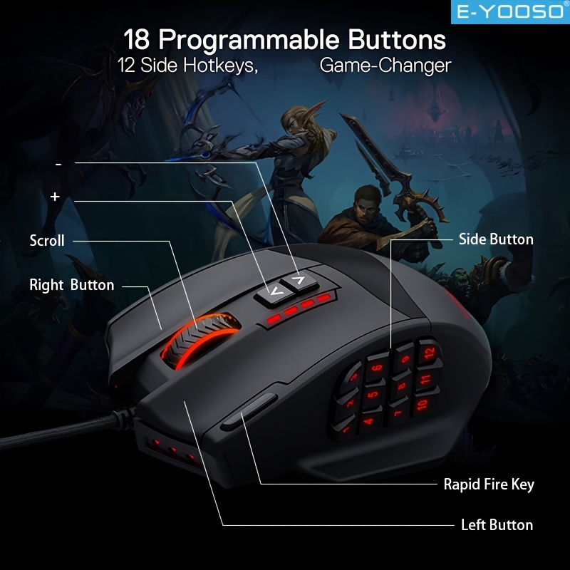 E-YOOSO RGB-Gaming-Maus mit Ka – Pc Gaming Editing Bewertung und Preis