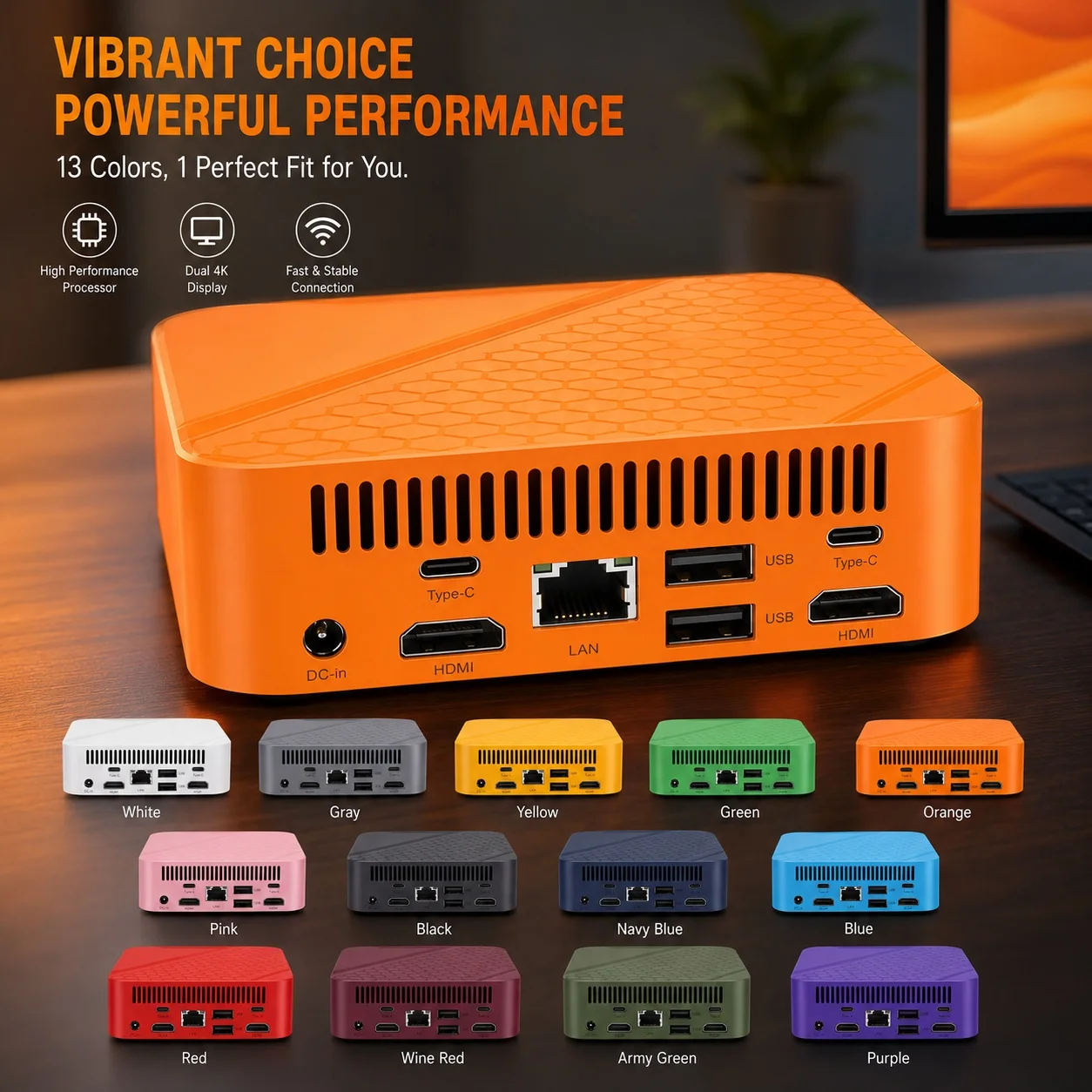 Farbenfroher Tragbarer Mini-PC – Pc Gaming Editing Bewertung und Preis