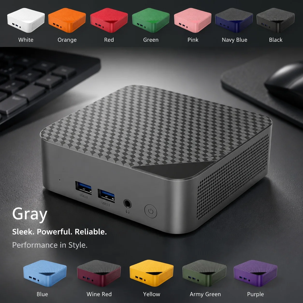Grauer tragbarer Mini-PC Intel – Pc Gaming Editing Bewertung und Preis