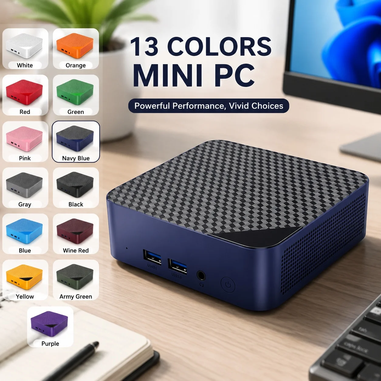 Grauer tragbarer Mini-PC Intel – Pc Gaming Editing Bewertung und Preis
