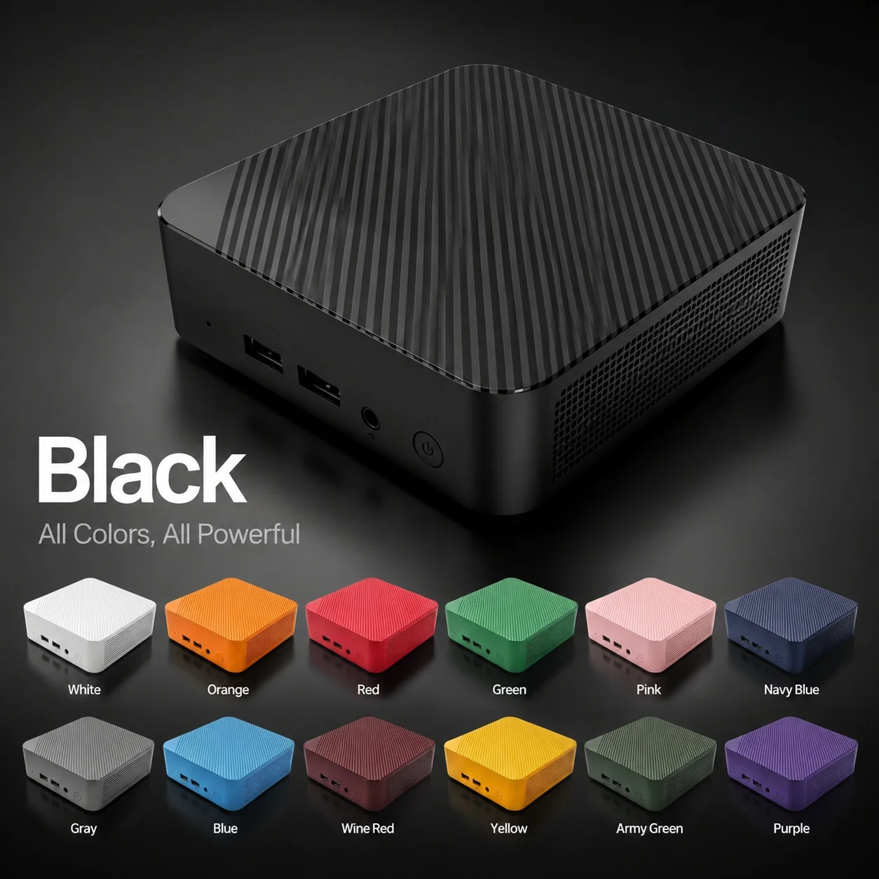 Marineblauer tragbarer Mini-PC – Pc Gaming Editing Bewertung und Preis
