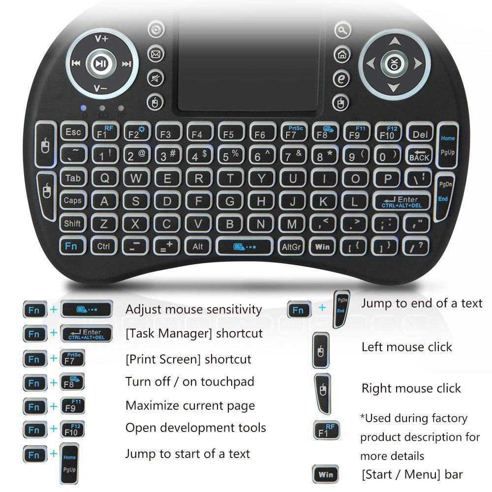 Mini-Funktastatur mit Hintergr – Rgb Keyboard Wrist Rest Bewertung und Preis